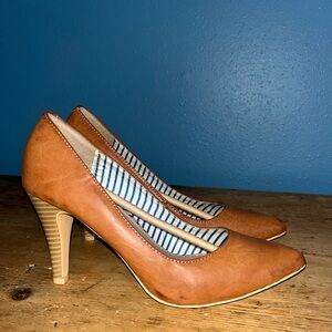 Maurices Cognac Pointed Toe Heels